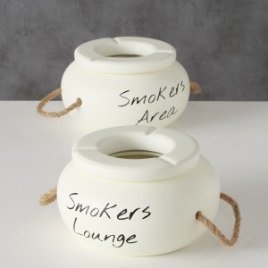 Scrumiera din ceramica Jolina Alb, Modele Asortate, Ø20xH12 cm