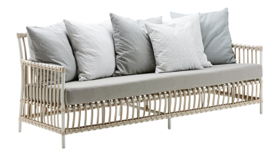 Canapea din rattan Caroline White, l197xA82xH82 cm