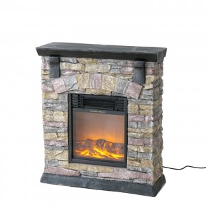 Semineu electric decorativ Fynn Multicolor, l68xA25xH79 cm