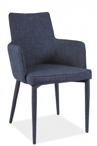 Scaun din metal tapitat Senna Graphit