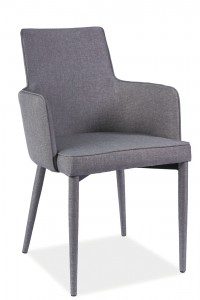 Scaun din metal tapitat Senna Grey