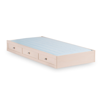 Sertar pat din pal pentru copii si tineret, Flora Natur, l193xA100xH24 cm