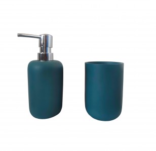 Set 2 accesorii pentru baie, din rasina, Spa Albastru