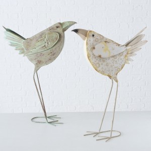 Set 2 decoratiuni din metal Herta Multicolor, L53xl22xH72 cm