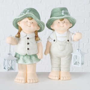 Set 2 decoratiuni din magnesia cu LED, Vernon Multicolor, Modele Asortate, L24xl14xH42 cm