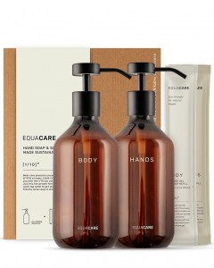 Set 2 dispensere Body & Hands cu 4 rezerve, din PET reciclat si ingrediente naturale, Body Duo, 350 ml
