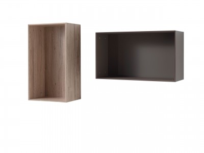 Set 2 etajere suspendate din pal, pentru copii Emiel Maro / Stejar, l60xA23xH35 cm