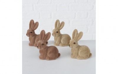 Set 2 figurine decorative din plastic Twinky Maro / Maro Inchis, Modele Asortate, L8xl6xH10 cm