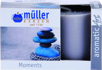 Set 2 Lumanari parfumate Votive Moment Gri, Ø3,8xH4,2 cm