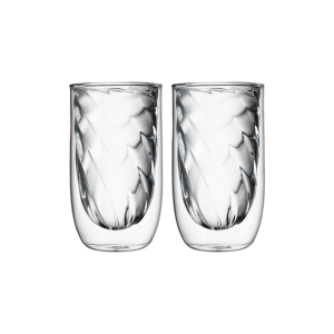 Set 2 pahare cu pereti dubli Elements, Fire, QDO, 350 ml
