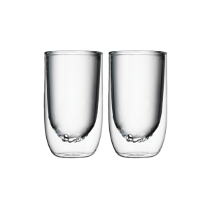 Set 2 pahare cu pereti dubli Elements, Water, QDO, 350 ml