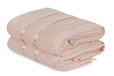 Set 2 prosoape baie din micro-bumbac, Dolce Somon, 50 x 90 cm
