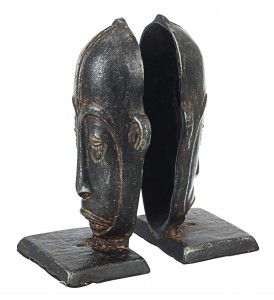 Set 2 suporturi pentru carti din metal, Turkana Negru, l8,5xA6,5xH17 cm