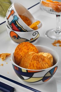 Set 3 boluri din portelan Eye Multicolor, Ø10 cm