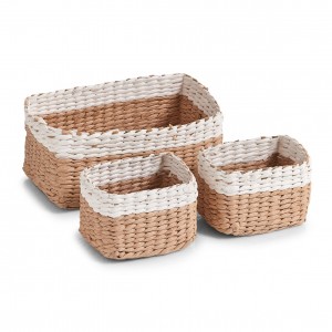 Set 3 cosuri pentru depozitare, Natural White Paper