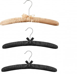 Set 3 umerase satinate, Glam Negru / Bej, l38xH11,5 cm