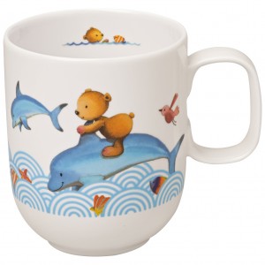 Set 6 cani pentru copii, din portelan, Happy As A Bear Large Multicolor, 280 ml, Villeroy & Boch