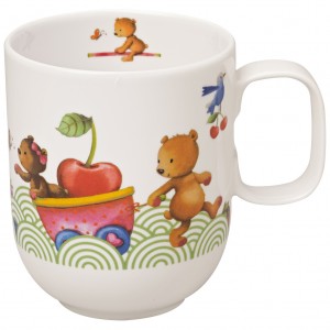 Set 6 cani pentru copii, din portelan, Hungry As A Bear Large Multicolor, 280 ml, Villeroy & Boch