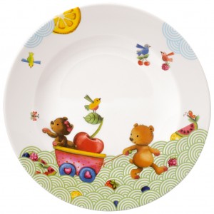 Set 6 farfurii intinse pentru copii, din portelan, Hungry As A Bear Multicolor, 21,5 cm, Villeroy & Boch