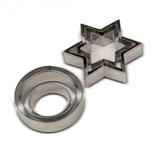 Set 6 forme pentru fursecuri, din otel inoxidabil, Misty Circle&Star