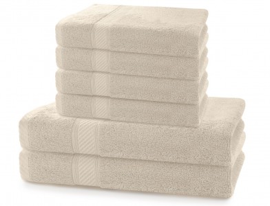 Set 6 prosoape de baie Bamby Beige
