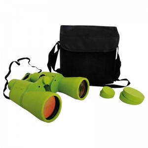 Set binoclu si geanta pentru copii, Bino Lime 7 x 50, L18,7xl7,7xH19 cm