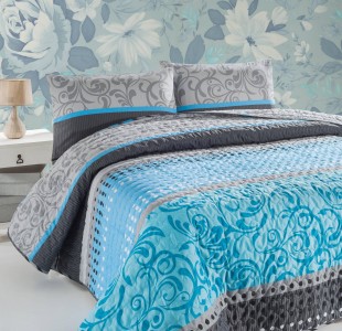 Set cuvertura si 2 fete de perna Miranda Multicolor, 200 x 220 cm