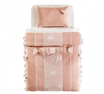 Set cuvertura pat copii si 1 perna decorativa Dream Somon