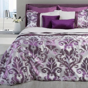 Set cuvertura si fata de perna Betty Cream / Purple