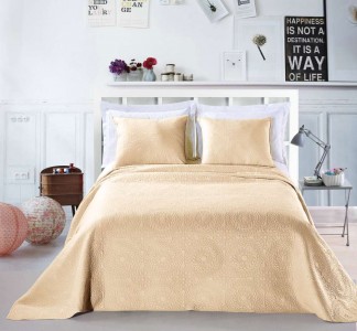 Set cuvertura si fata de perna Elodie Beige