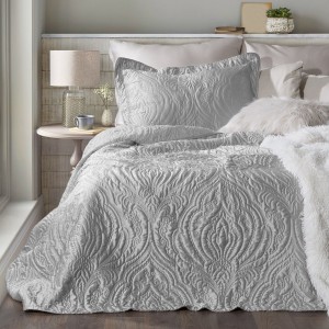 Set cuvertura si fata de perna Grace Grey, 170 x 210 cm