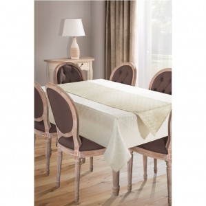 Set fata de masa si traversa Sue 5 Crem / Bej