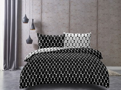 Set Lenjerie Pat Hypnosis Rhombuses Black / White-200 x 200 cm