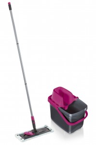 Set Mop si Galeata cu storcator, Combi Clean M, Gri / Roz