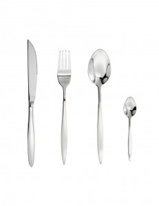 Set tacamuri din otel inoxidabil, 24 piese, Posate Stretch