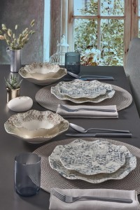 Set vesela din portelan, Darcy Dinner Multicolor, 24 piese