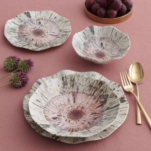 Set vesela din portelan, Grady Dinner Multicolor, 24 piese