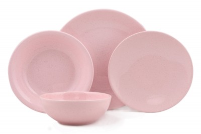 Set vesela din portelan, Henry Dinner Roz, 24 piese