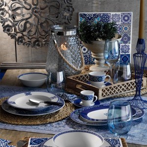 Set vesela din portelan, Niles Dinner Multicolor, 24 piese