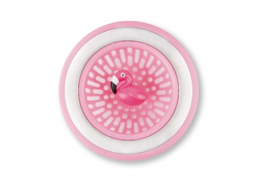 Sita de scurgere pentru chiuveta, din plastic, Joie Flamingo Roz