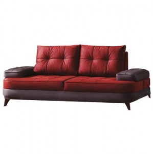 Canapea fixa tapitata, 3 locuri Soho Rosu K1, l216xA106xH82 cm