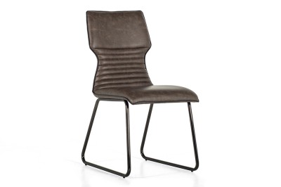 Scaun din piele ecologica Serafina Black / Brown 