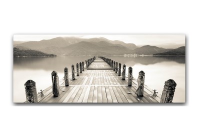 Tablou Canvas Nature Molo Sepia, 60x150 cm 
