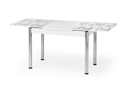 Masa din metal si sticla Sterling II, L110-170xl70xh77 cm