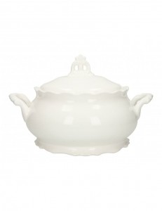 Supiera din portelan, Giglio Alb, L34xl27xH21 cm