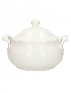 Supiera din portelan, Pomo Alb, L26xl20xH19 cm