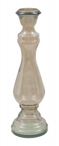 Suport din sticla reciclata pentru lumanare Glam Maro, Ø17xH55 cm