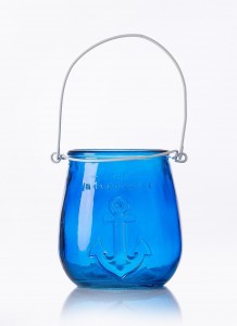 Suport lumanare Barbados, Sticla, Ø10xH13 cm