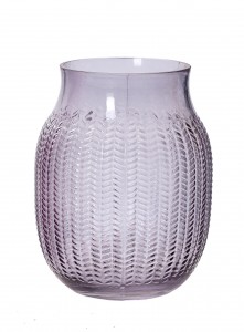 Suport lumanare Boa Bulgy Berry, Sticla, Ø17xH21 cm