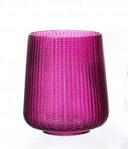 Suport lumanare Boa Huricane Berry, Sticla, Ø14xH17 cm